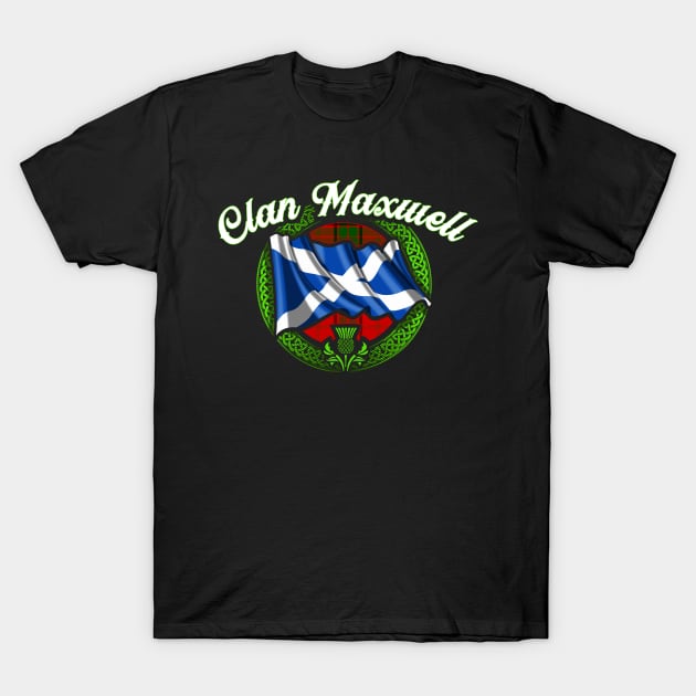 Scottish Flag Clan Maxwell T-Shirt by Celtic Folk